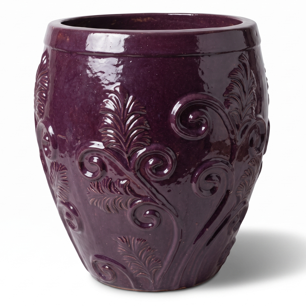 XXL Keramik-Pflanzkübel GAIA -Herbstlila - XXL (80 cm x 85 cm)