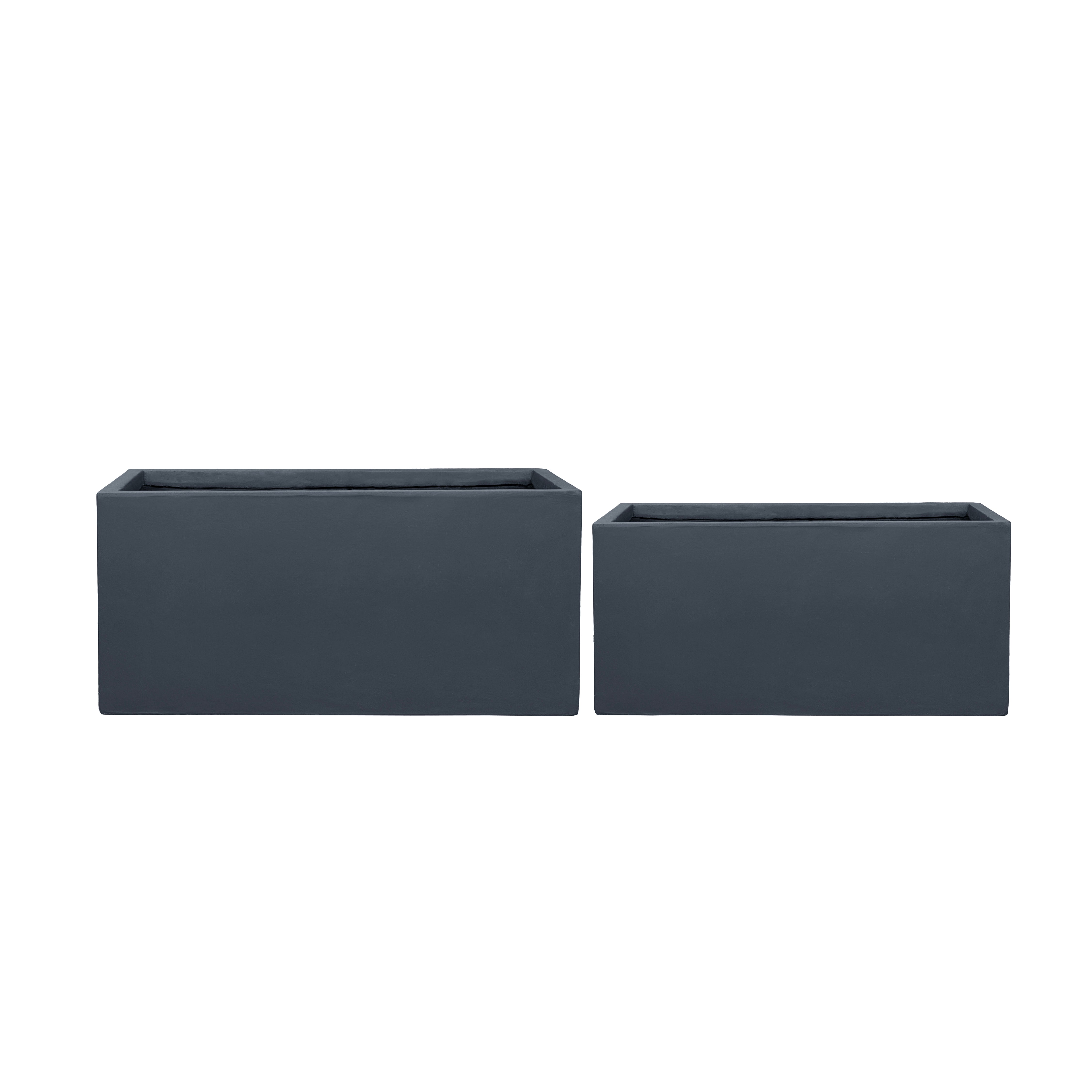 Beton-Pflanzkübel Horizon (99 x 46 x 46 cm) – Dunkelgrau