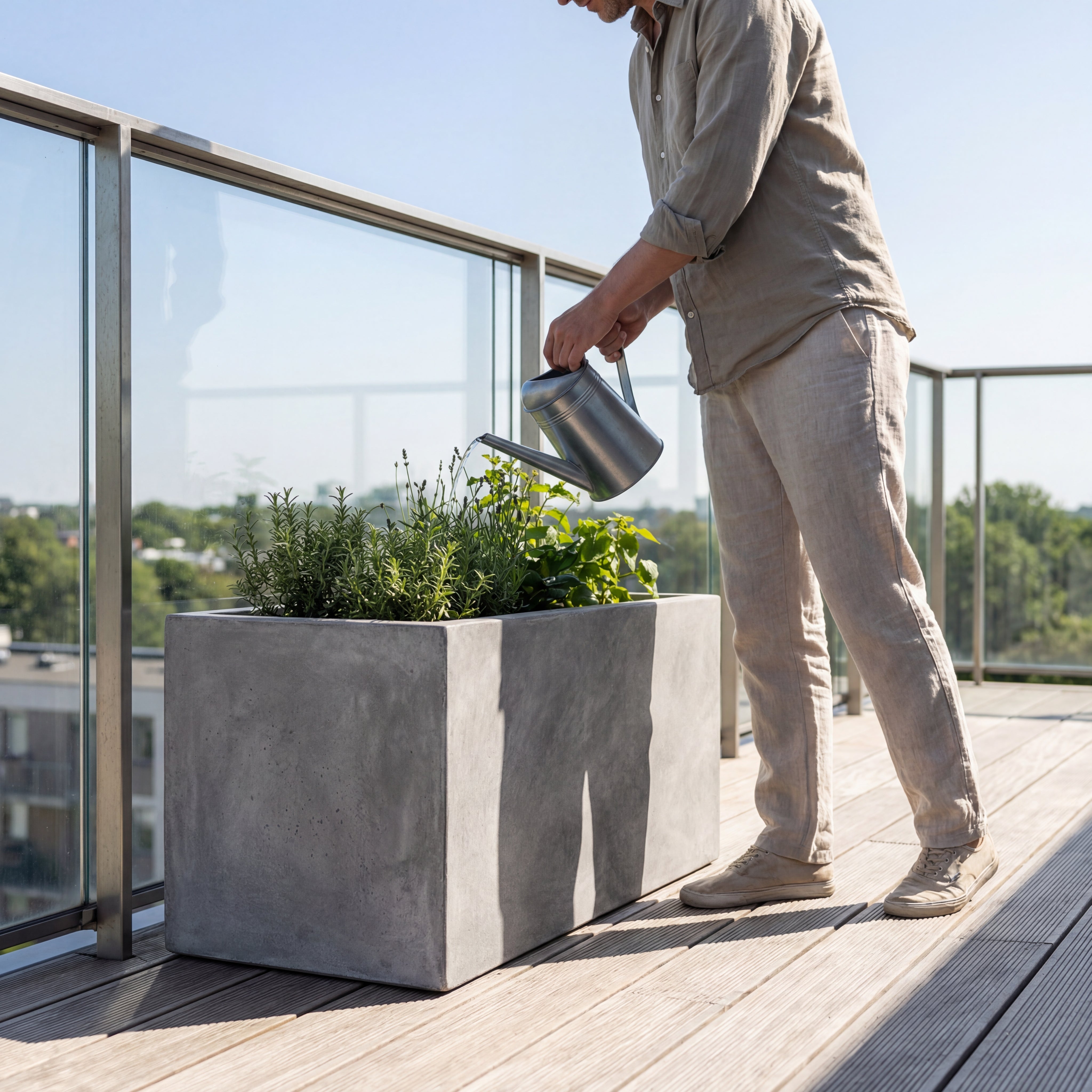 Betonový květináč HORIZON - doplňující náhled