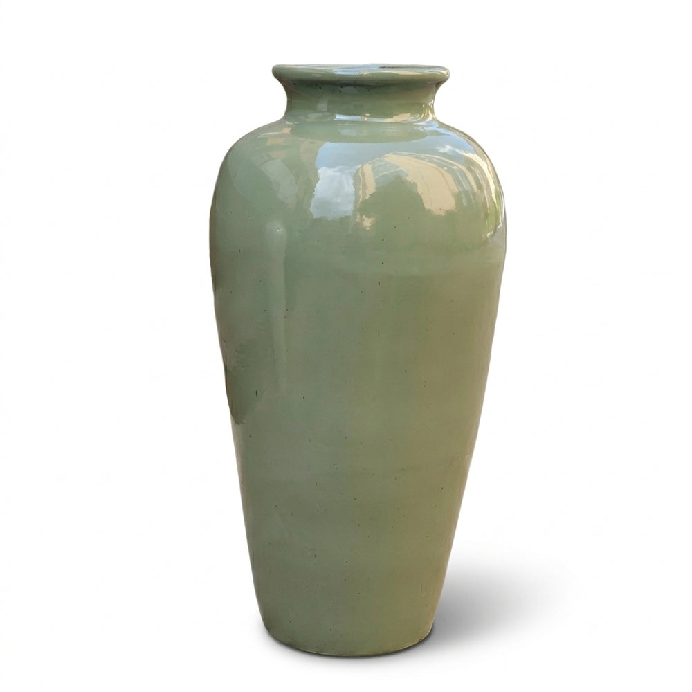 Keramik-Pflanzkübel Jupiter - Jade-Perle - XL (40x83cm)