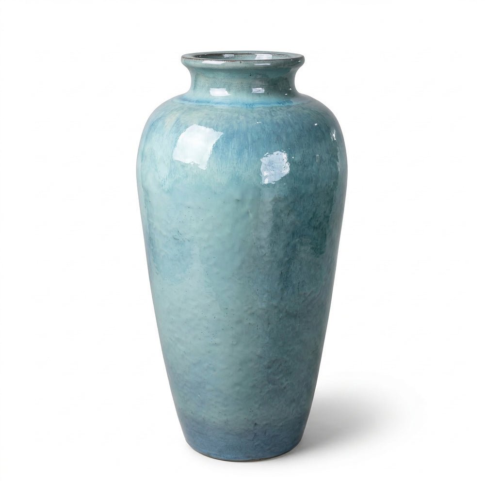Keramik-Pflanzkübel Jupiter - Ozeanblau - XL (40x83cm)
