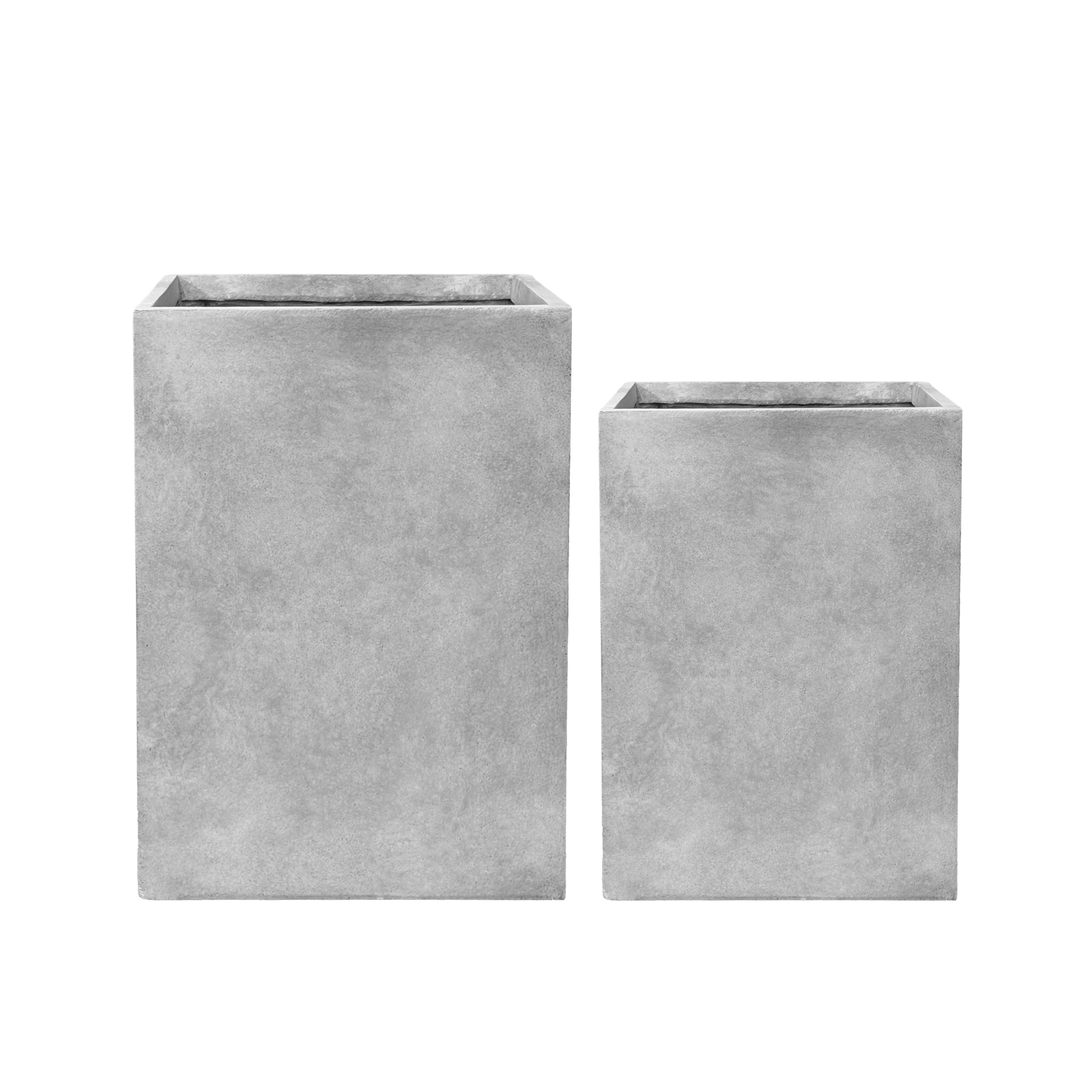 Beton-Pflanzkübel Kubix (38 x 38 x 54 cm) – Lichgrau