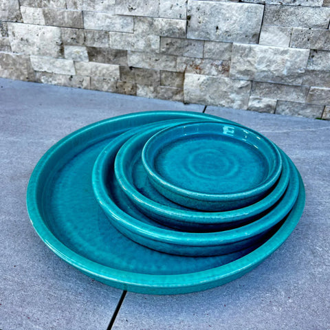 Untersetzer für Blumentopf – Türkis