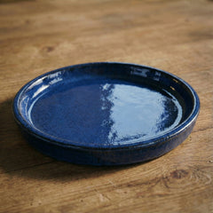 Podmiska pod květináč - Anticky modrá