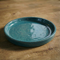 Podmiska pod květináč - Petrolejově modrá