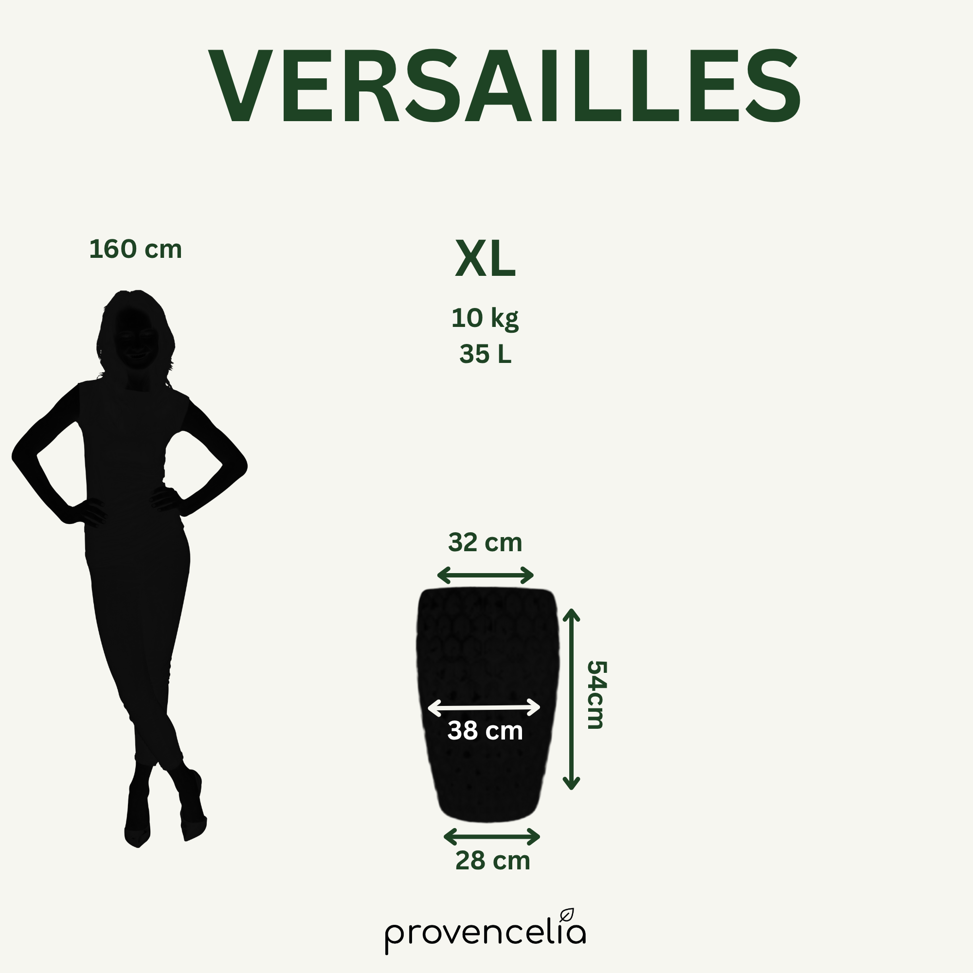 Keramik-Blumentopf VERSAILLE - Schwarz