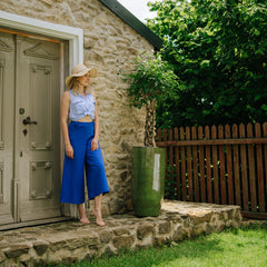 Keramicky květináč Athena - Tropická Zelená