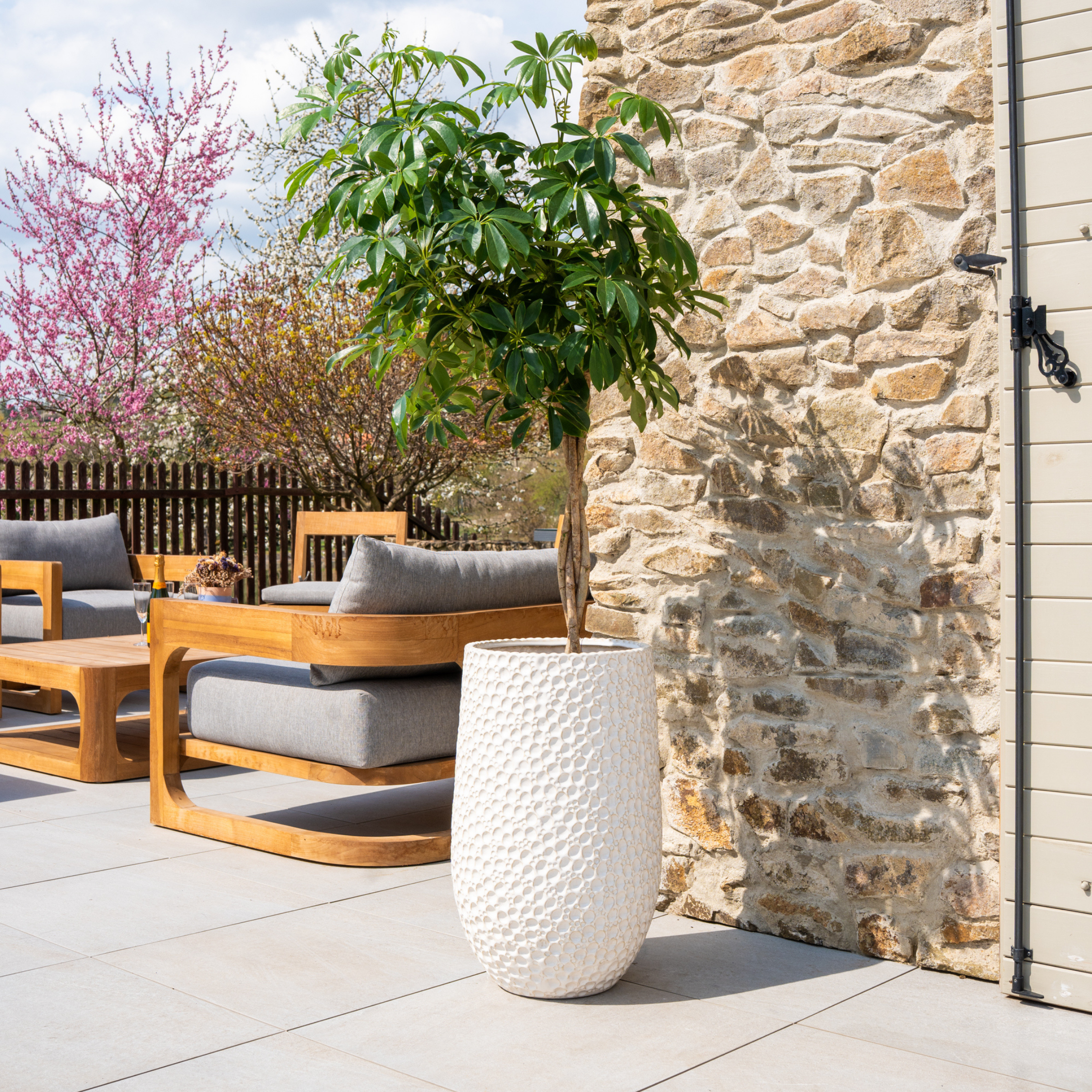 Keramický květináč Paris - Bílý