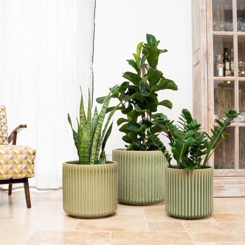 Keramik-Blumentopf LONDON – Hellgrün