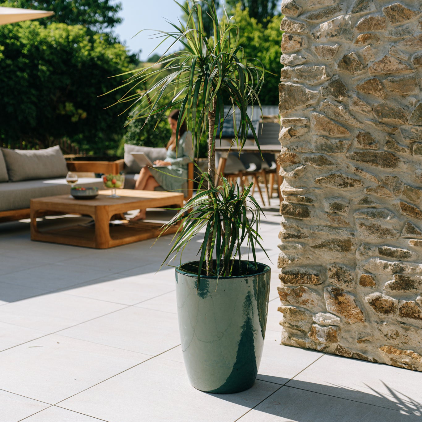 Keramik-Blumentopf MAZARIN - Jade