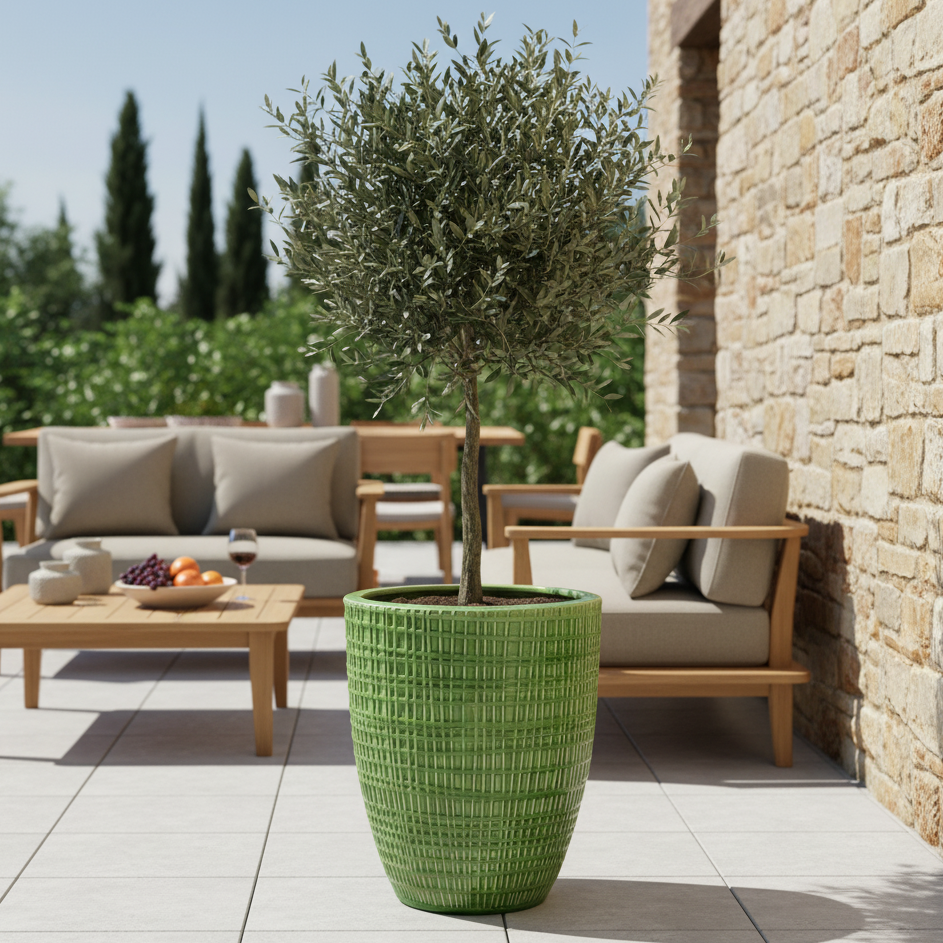 Keramik-Blumentopf VERNE - Apfelgrün