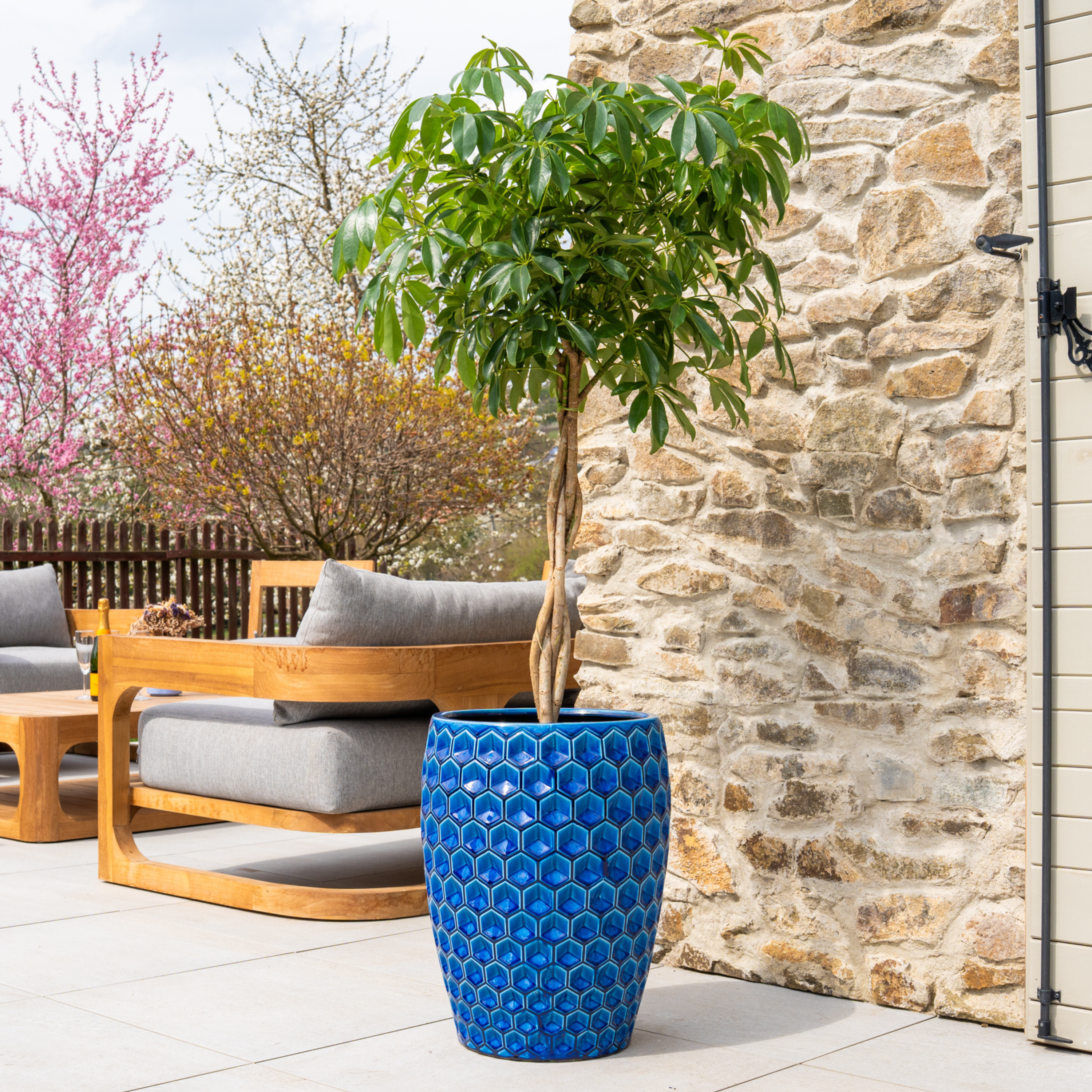 Keramik-Blumentopf VERSAILLE - Blau