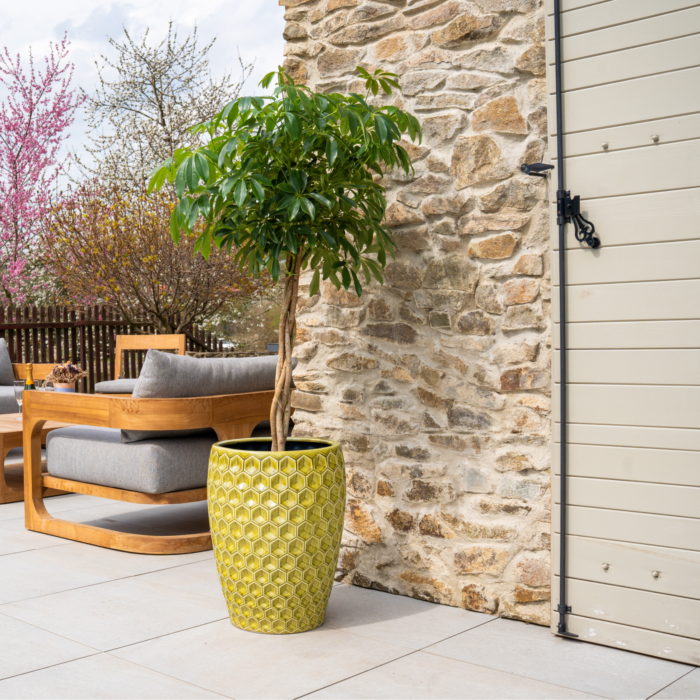 Keramischer Blumentopf Versaille – Gelb