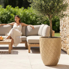 Keramický květináč Zeus - Pískovaný bronz