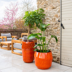 Keramický květináč Monaco - Oranžový