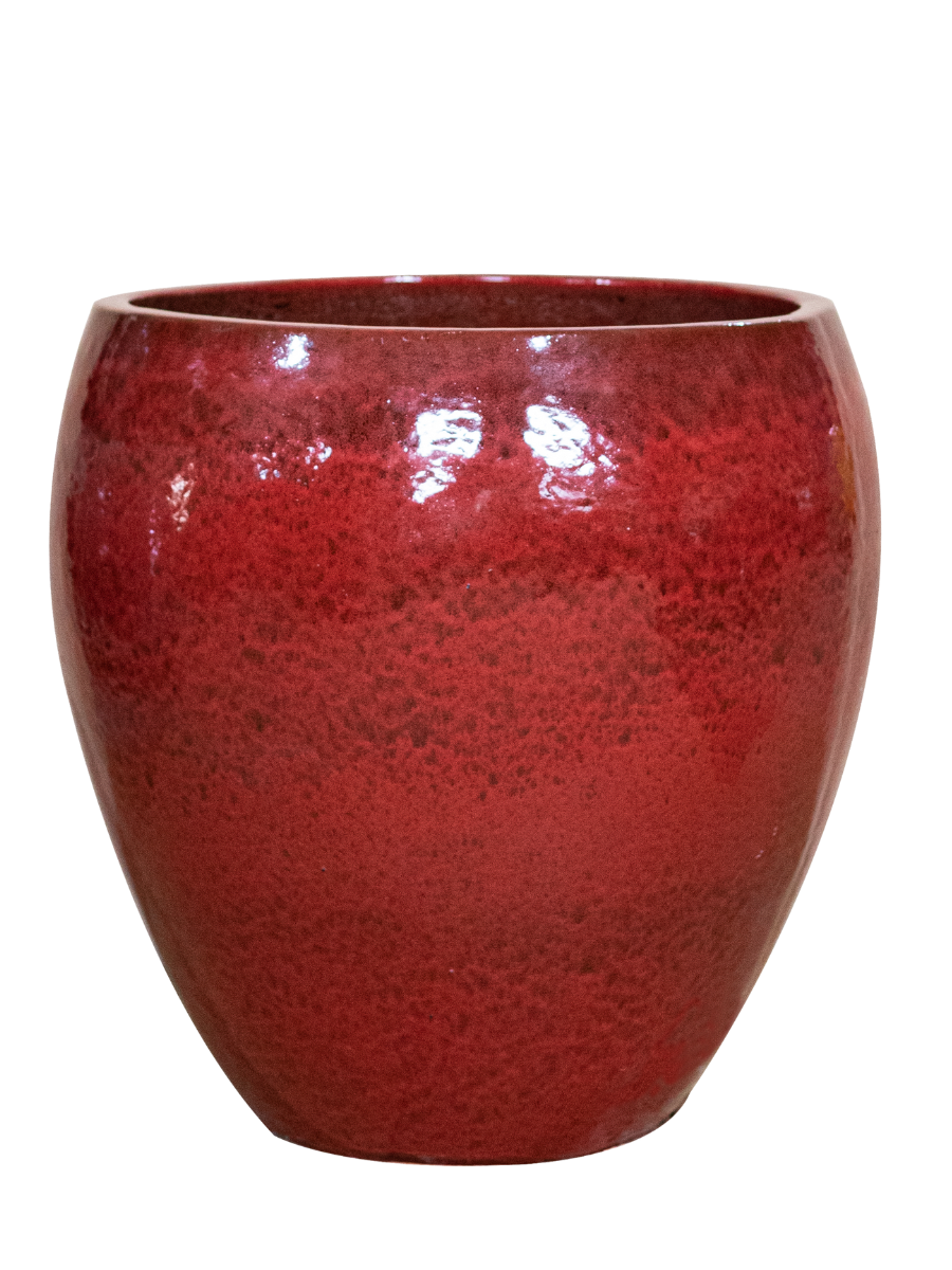 Keramik-Pflanzkübel LAFONTAINE – tropisches Rot
