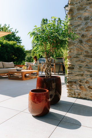 Keramik-Blumentopf SOCRATE - Tropisches Orange