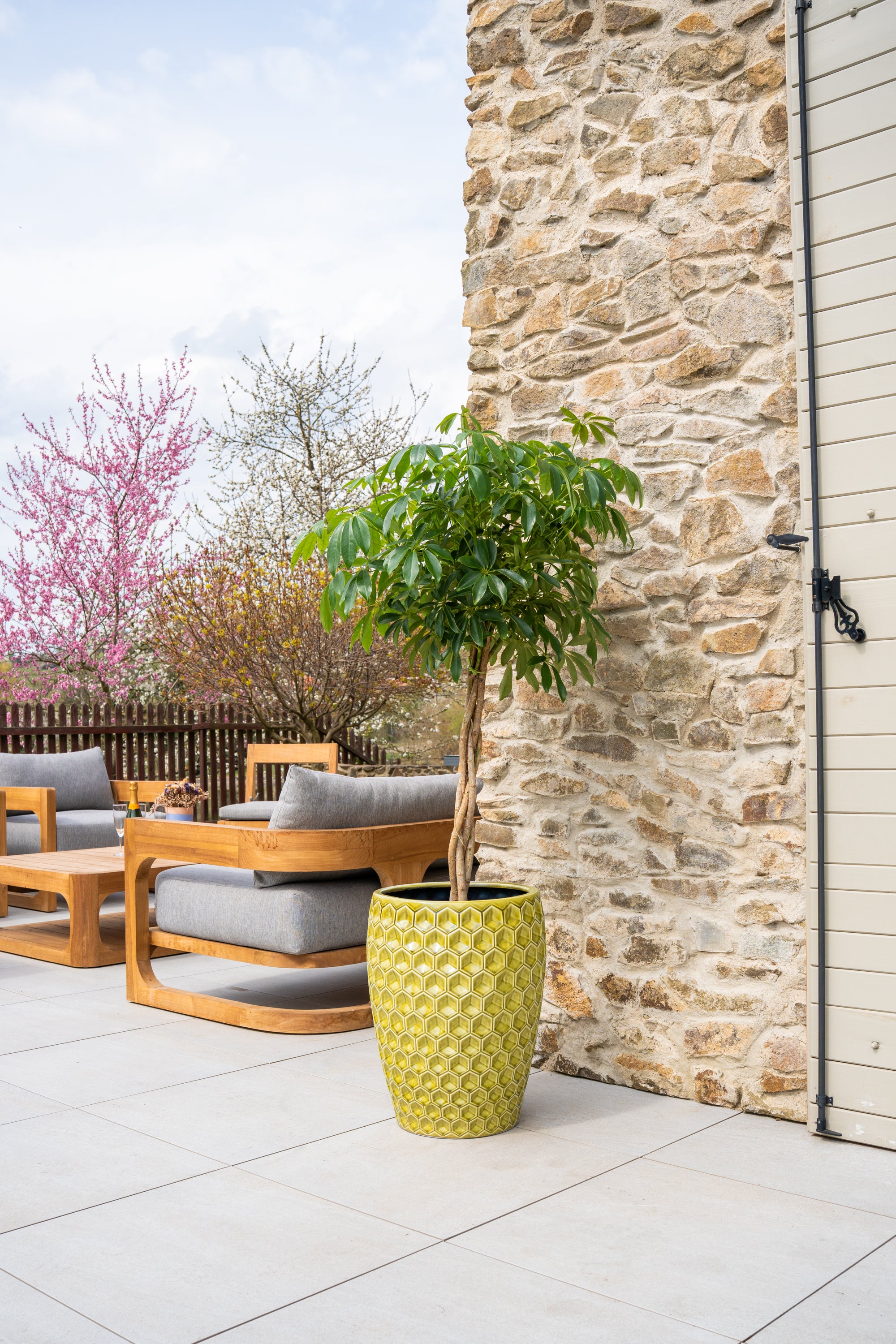 Keramischer Blumentopf Versaille – Gelb