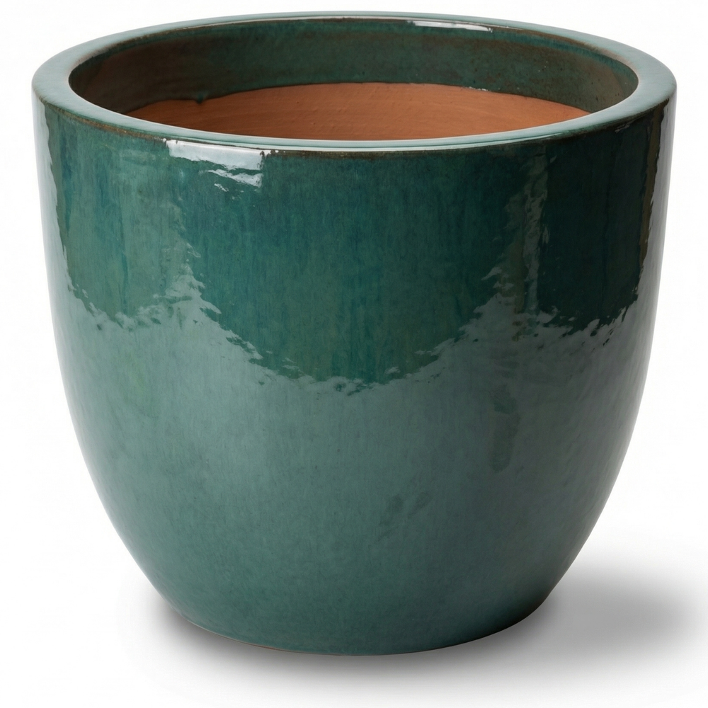 Keramik-Pflanzkübel LANCELOT – Jade - M (36 cm x 34 cm)