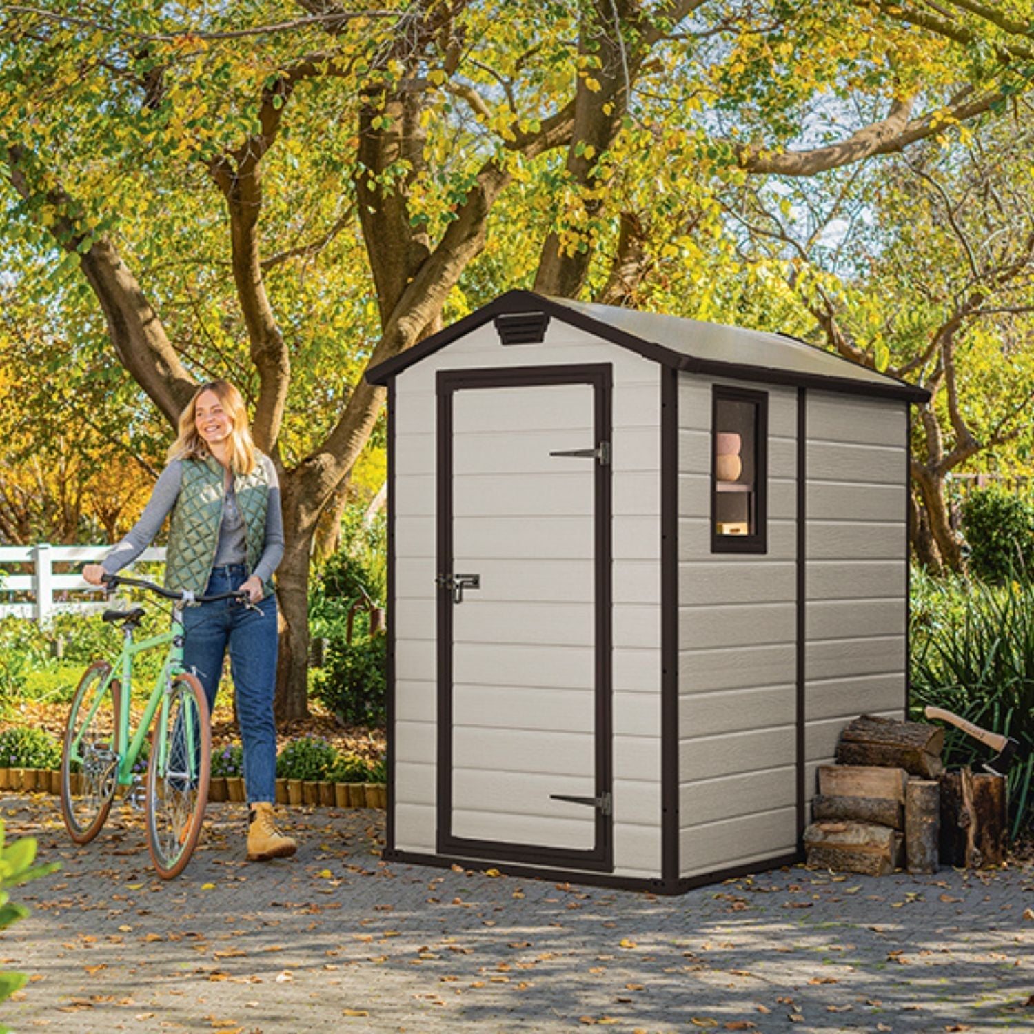 Abri de jardin MANOR 4x6 Beige