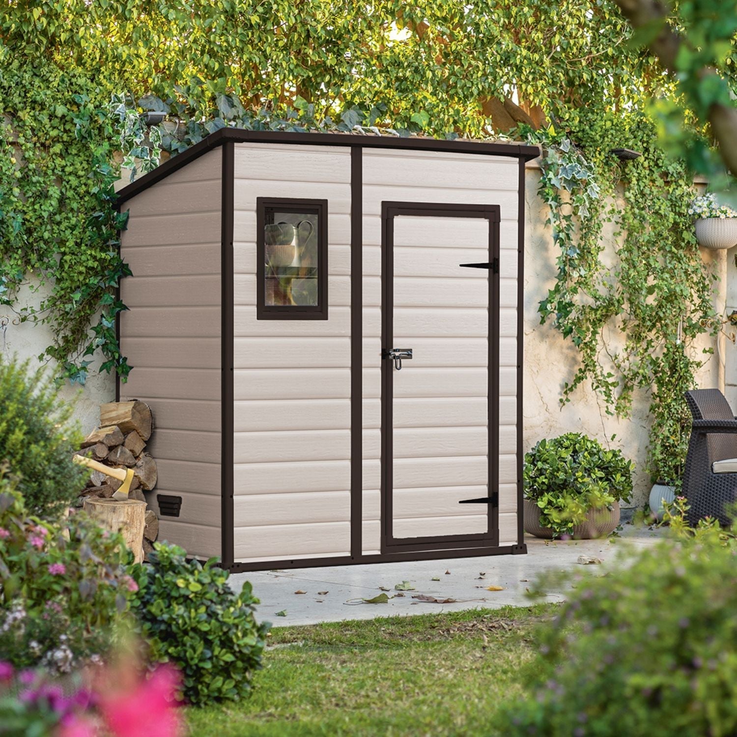 Abri de jardin MANOR 6x4 Beige