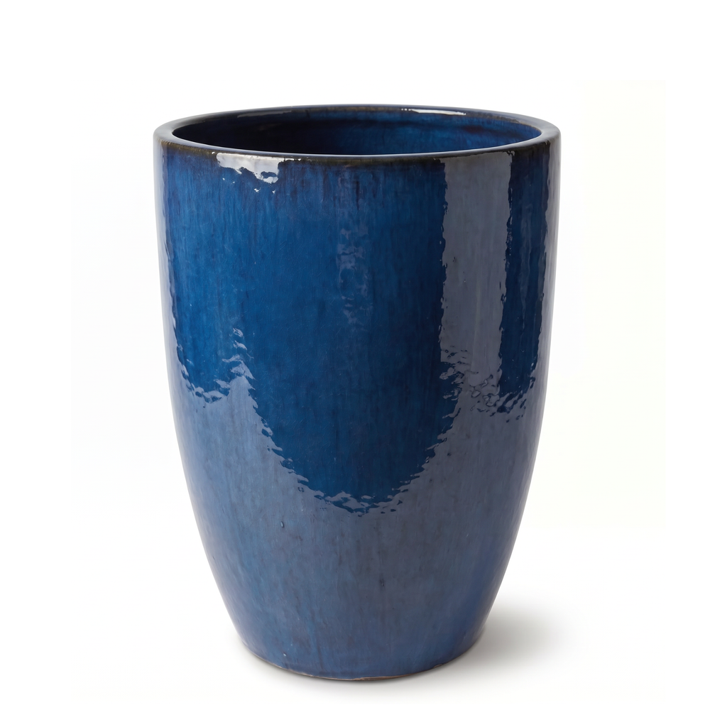 Keramik-Pflanzkübel Mazarin 2 – Azurblau - XL (45 x 60 cm)