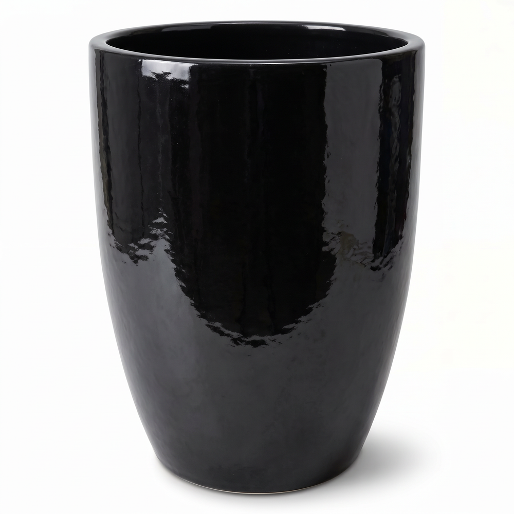 Keramik-Pflanzkübel Mazarin 2 – Schwarz - XXL (57 x 70 cm)