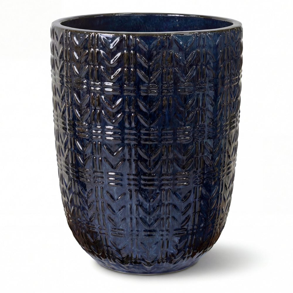 Mercure Keramik-Pflanzkübel – Saphirblau - XL (39 x 51 cm)