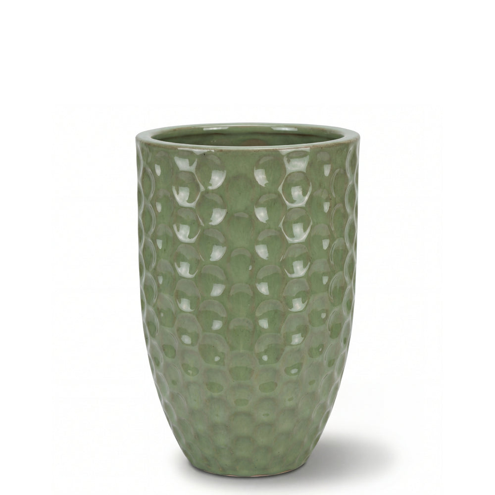Keramischer Pflanzkübel MEROVEE – Jade Perle - M (23 x 35 cm)