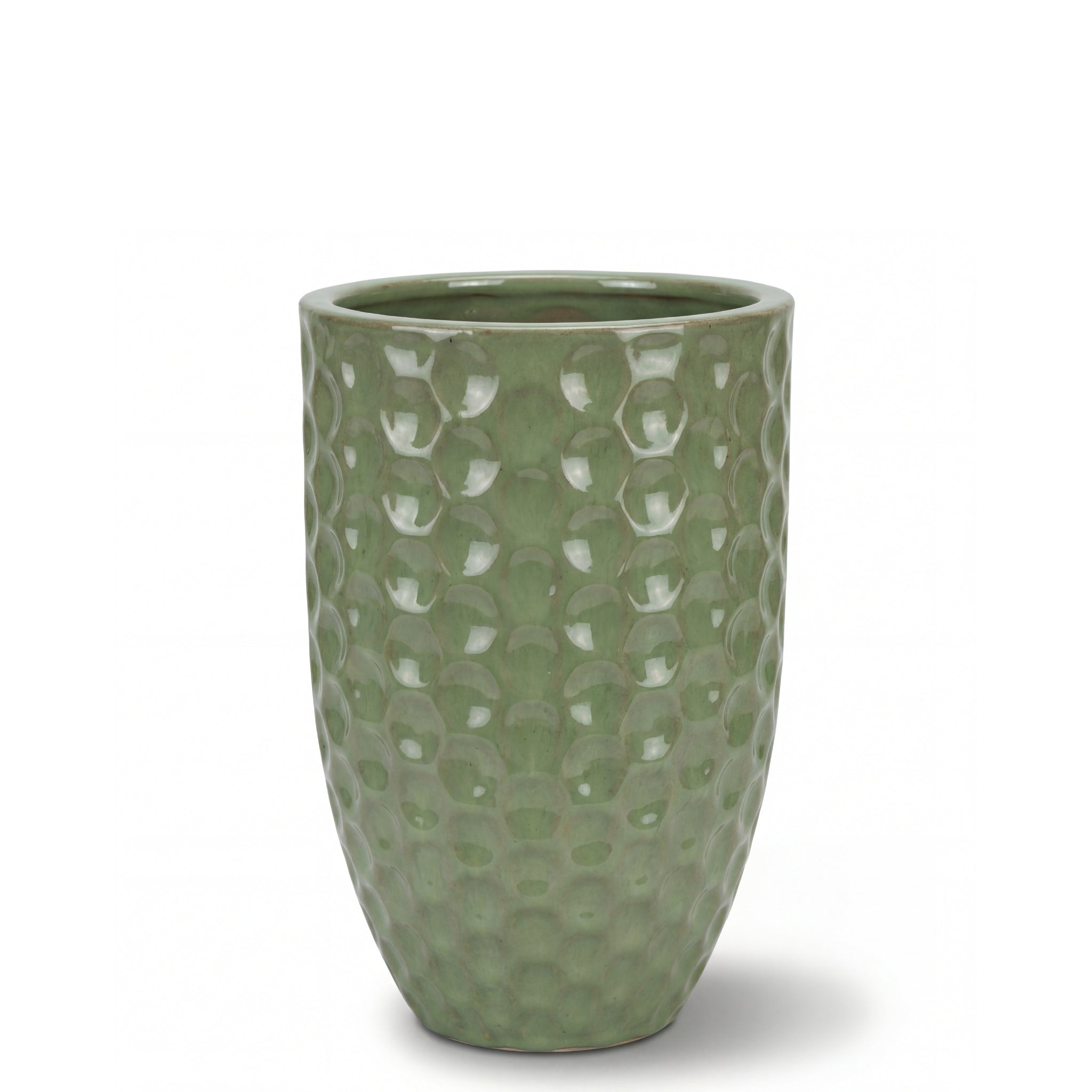 Keramischer Pflanzkübel MEROVEE – Jade Perle - M (23 x 35 cm)