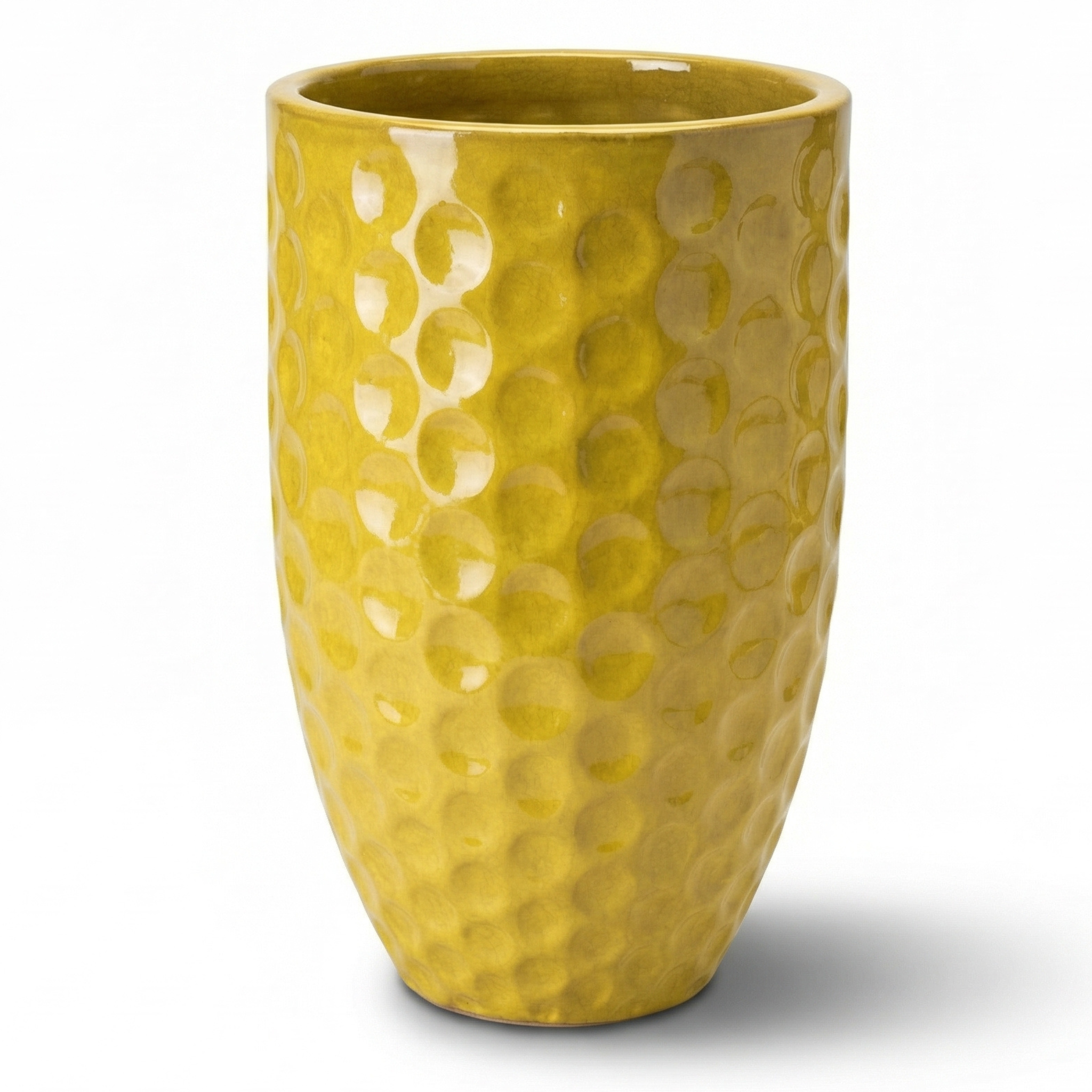 Keramický květináč MEROVEE žlutá – Provencelia, ručně vyráběný, mrazuvzdorný