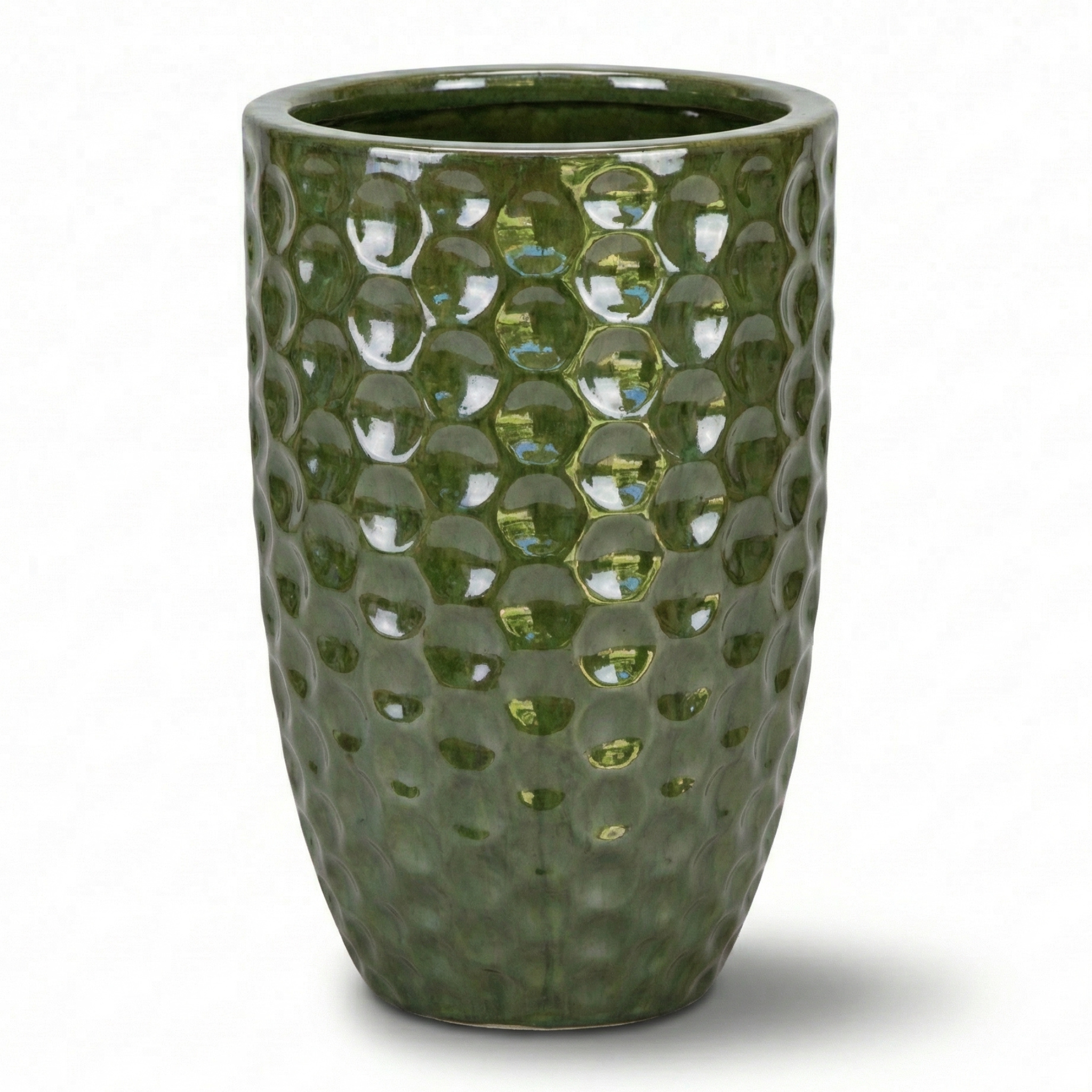 Keramický květináč MEROVEE tropická zelená – Provencelia, ručně vyráběný, mrazuvzdorný