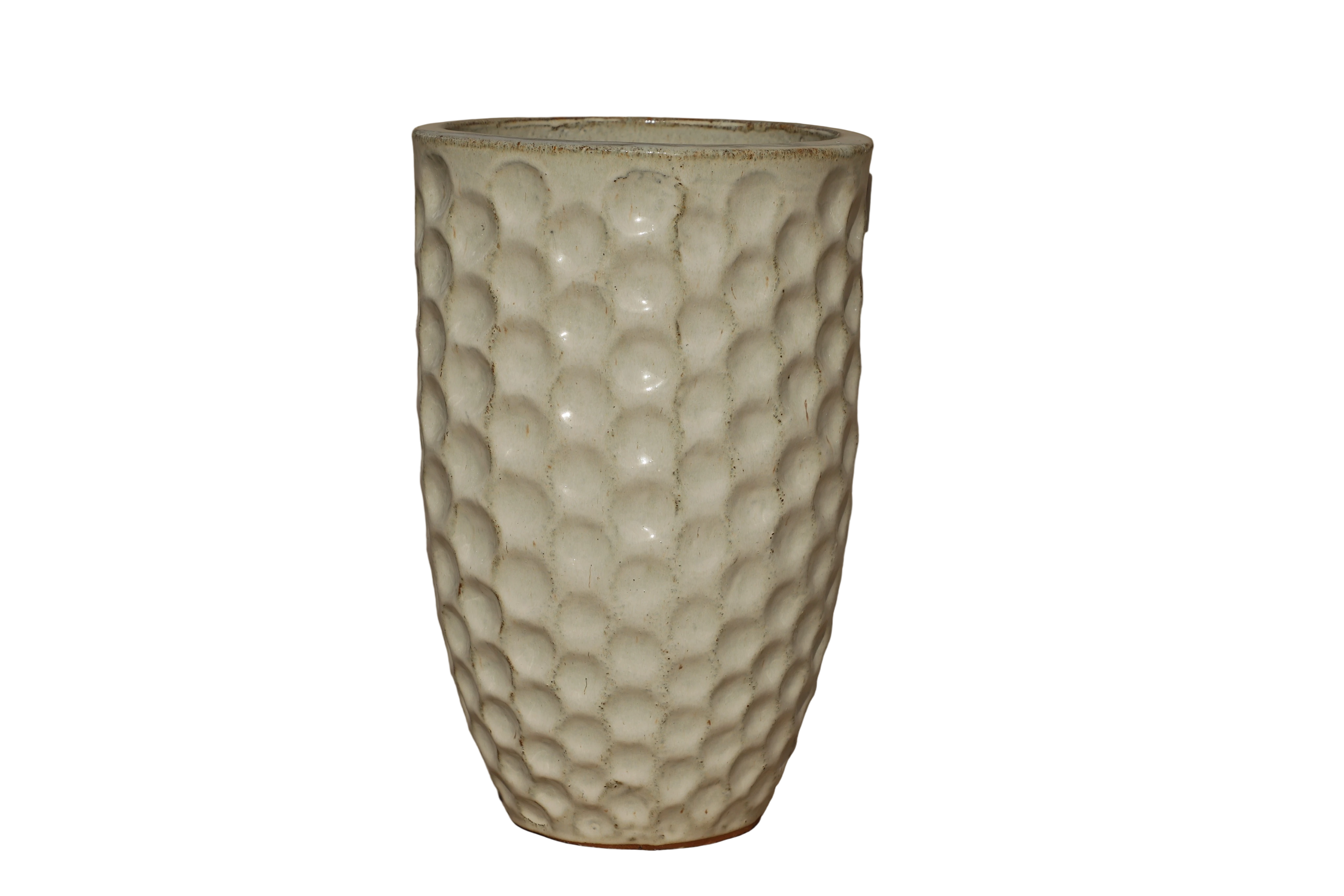 Keramischer Blumentopf MEROVEE – Cremefarben