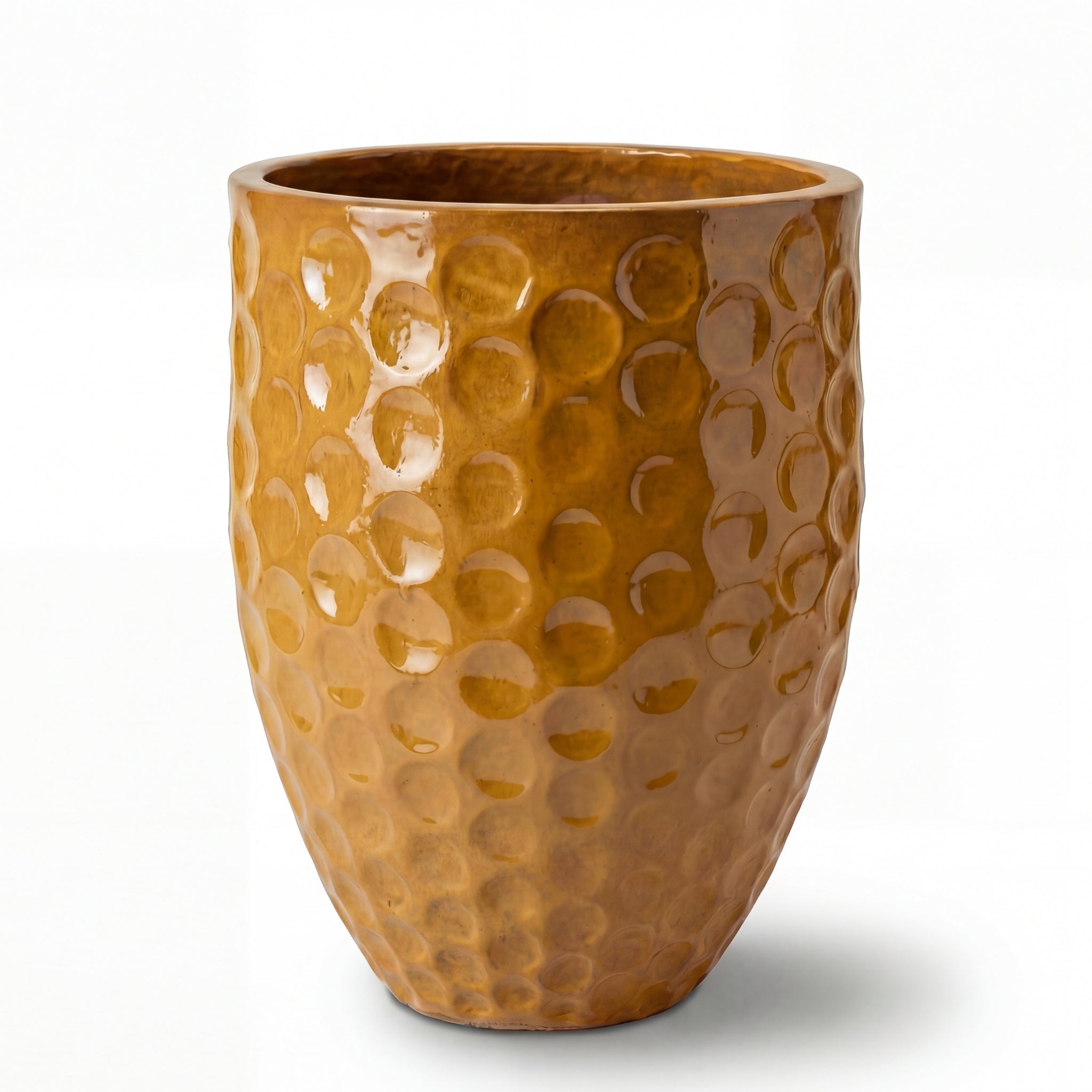 Keramischer Pflanzkübel MEROVEE – Wüstengelb - XL (42 x 55 cm)