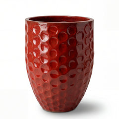 Keramik-Pflanzkübel MEROVEE - Tropenrot - XL (42 cm x 55 cm)