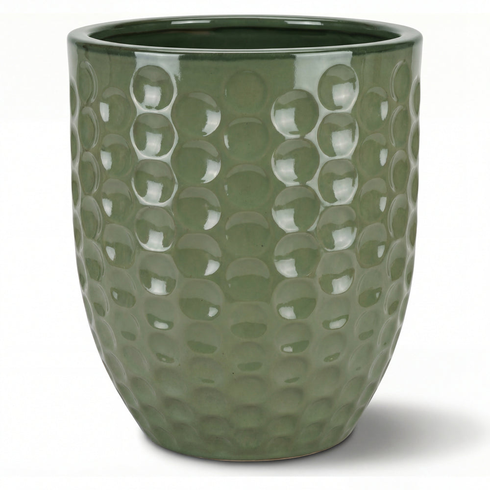 Keramischer Pflanzkübel MEROVEE – Jade Perle - XXL (55 x 65 cm)