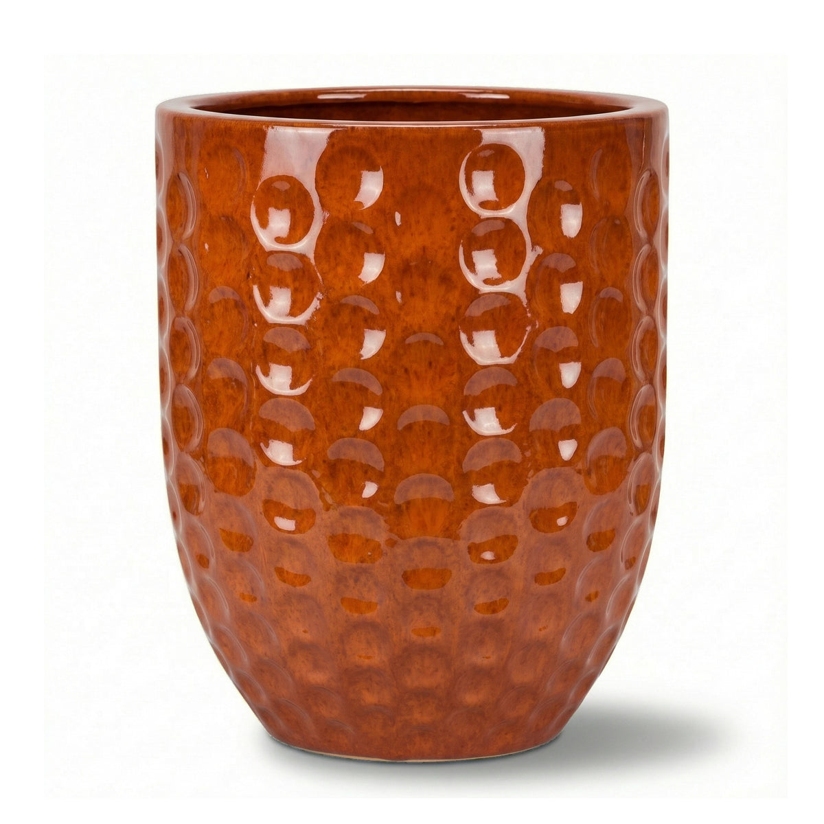 Keramik-Pflanzkübel MEROVEE - Tropisches Orange - XL (42 cm x 55 cm)