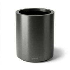 Großer Edelstahl-Pflanzkübel Metropole – Schwarz Matt