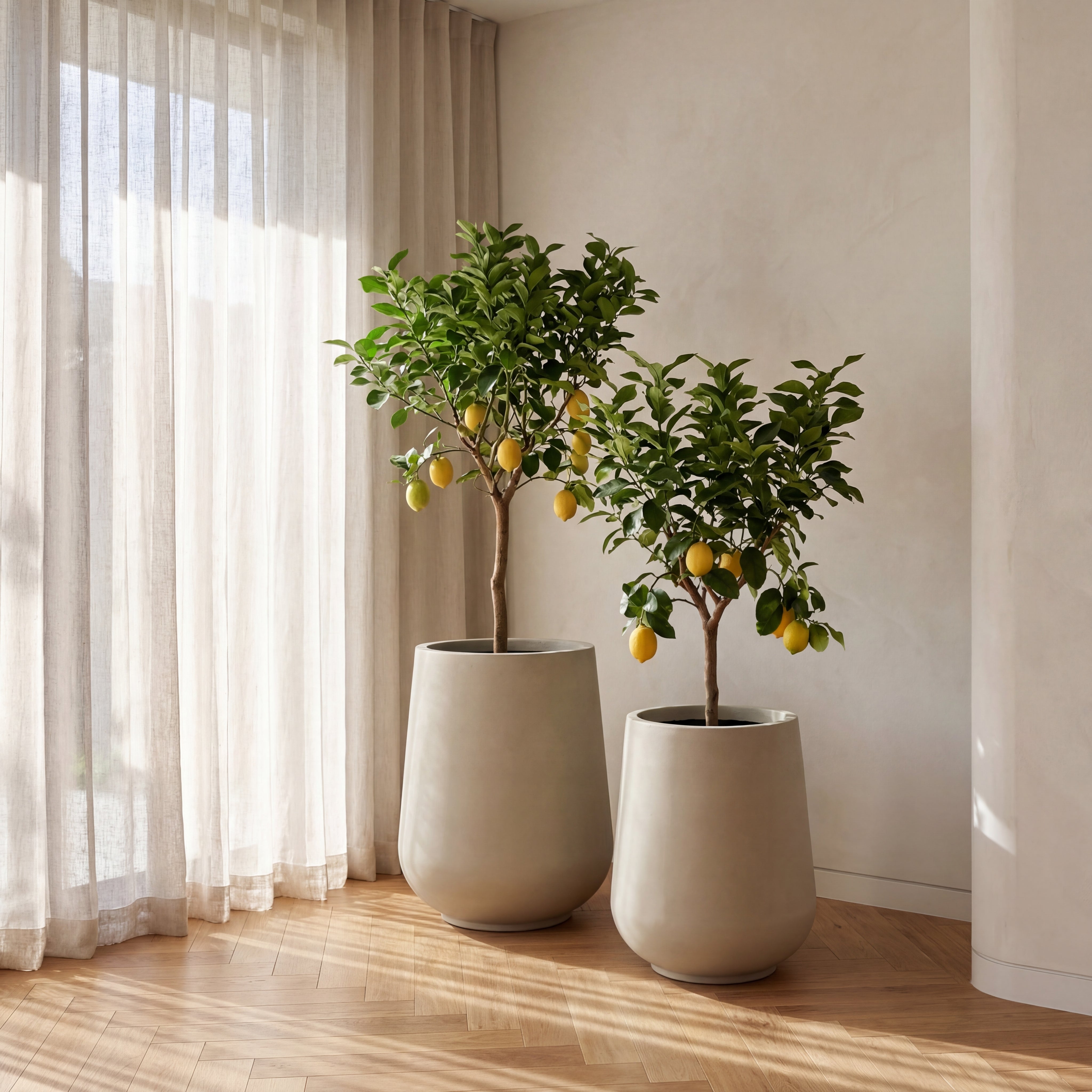 Betonblumentopf MONOLITH – Beige