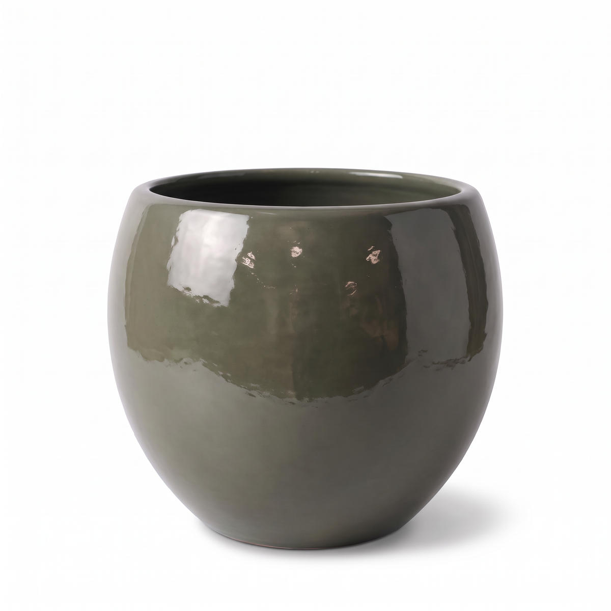 Keramik-Pflanzkübel Mozart – Khaki, L (43 x 35 cm)