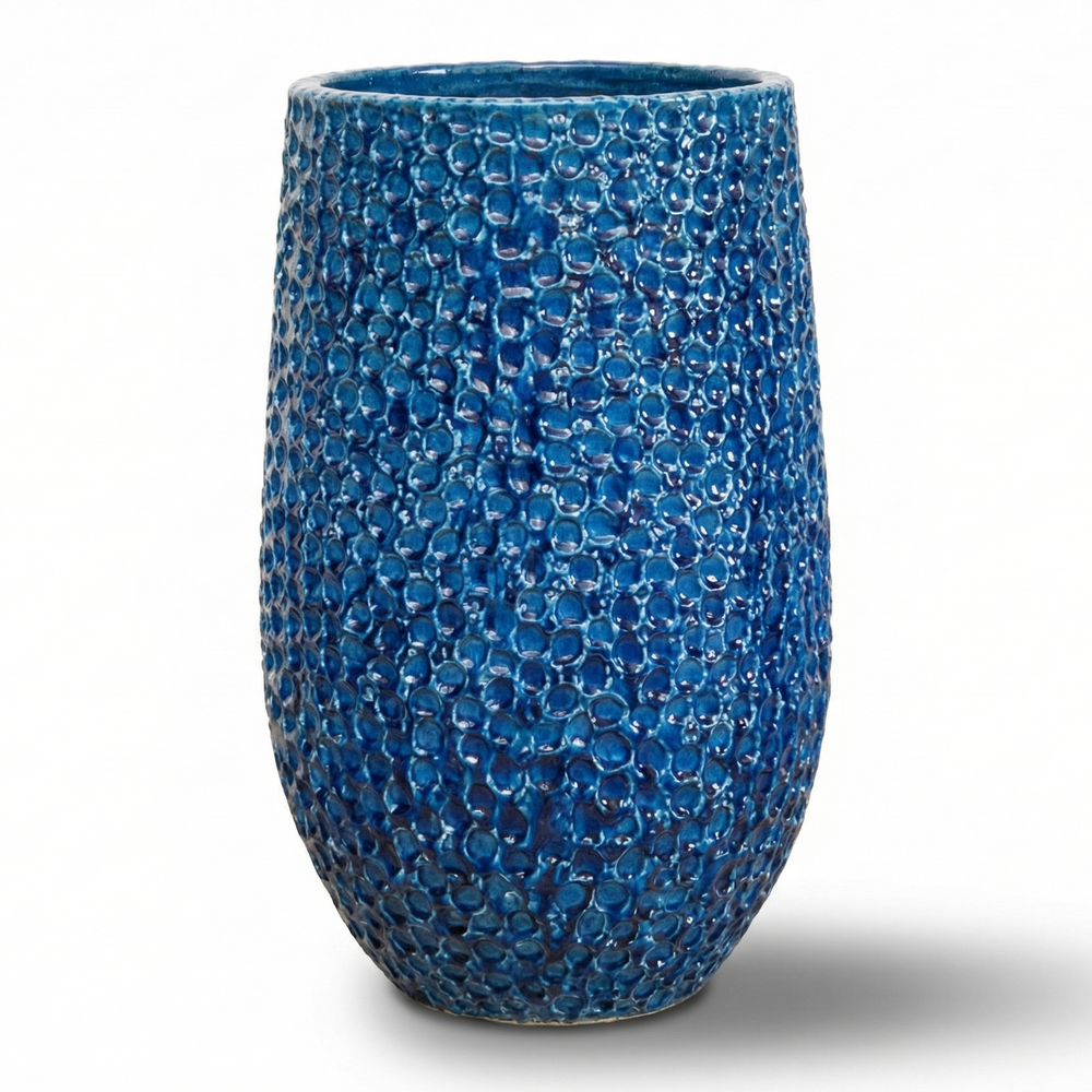 Keramik-Pflanzkübel Paris - Blau - XXL (39 x 63 cm)