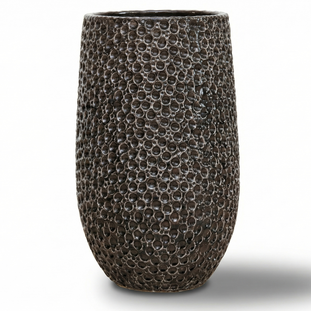 Großer Keramik-Pflanzkübel PARIS - Schwarz - XXL (39 x 63 cm)