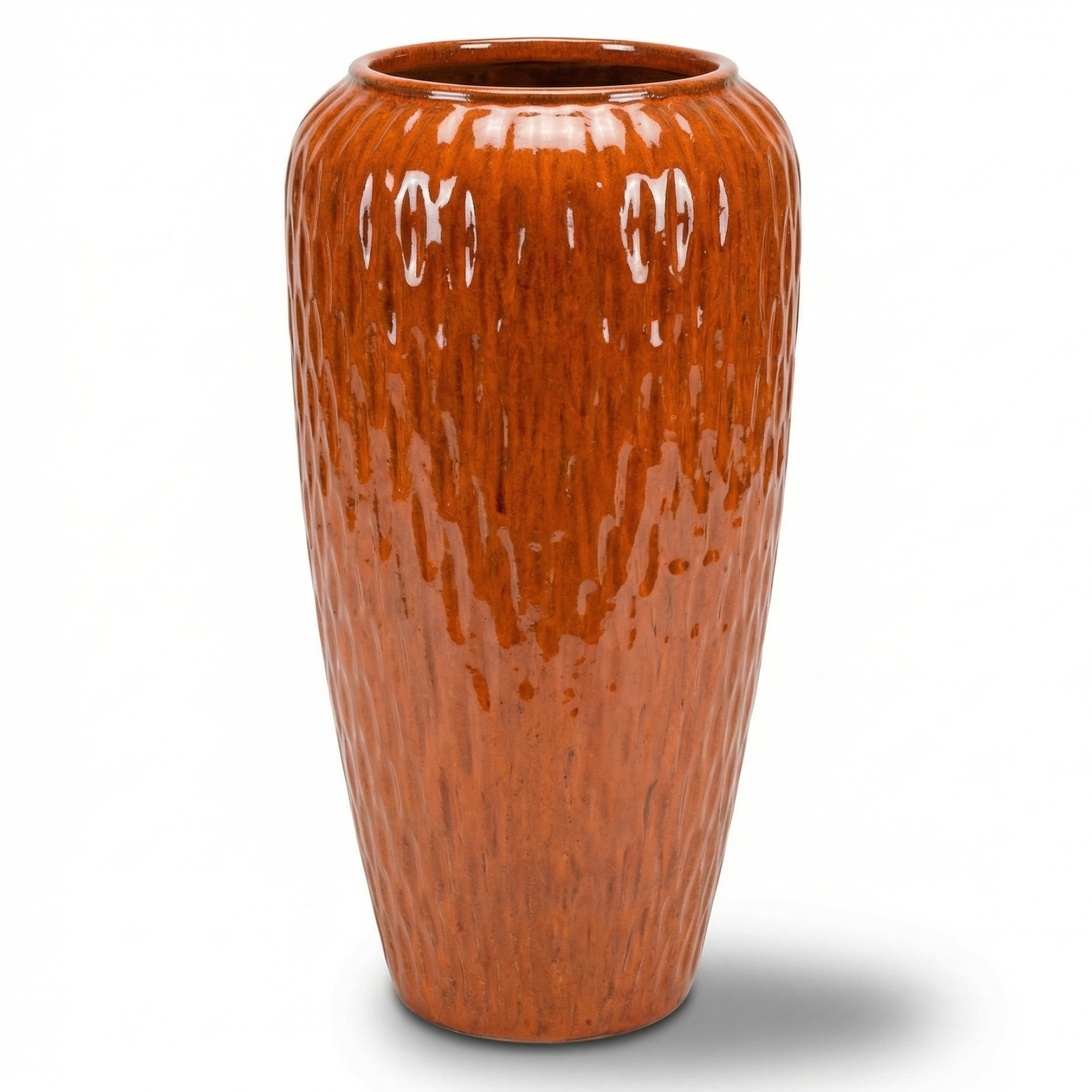 Keramischer Blumentopf POMPADOUR Tropická oranžová – Provencelia, handgefertigt, frostbeständig