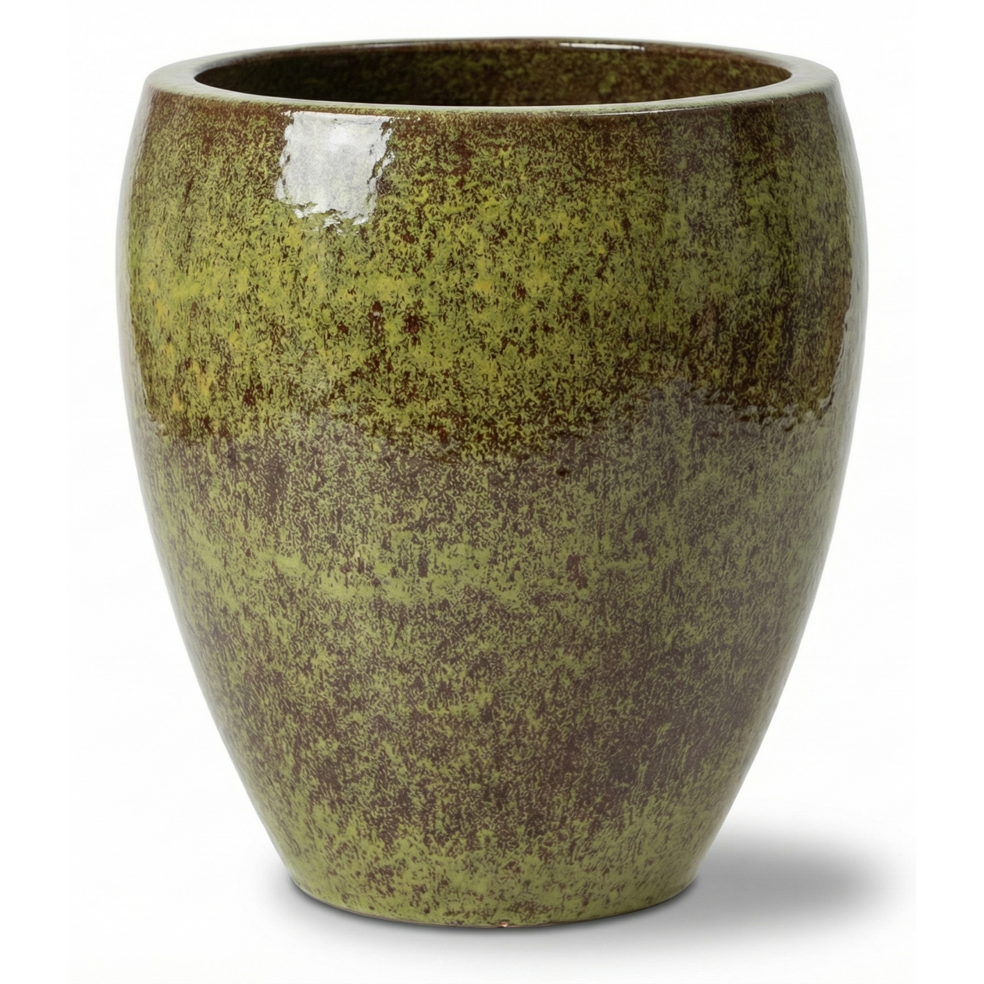 Keramický květináč POSEIDON2 podzimní zelená – Provencelia, ručně vyráběný, mrazuvzdorný