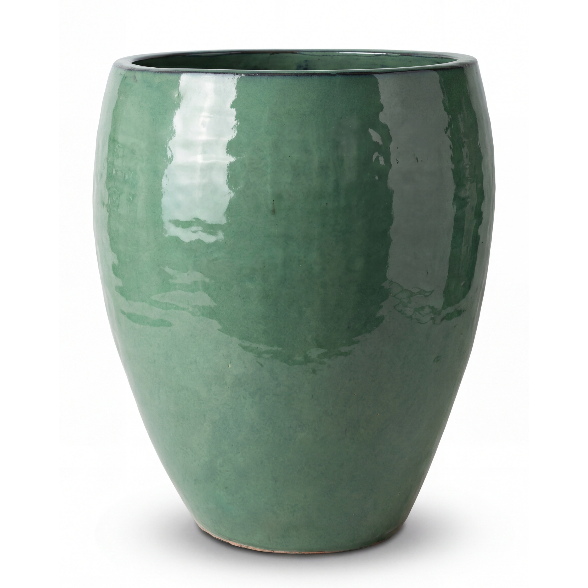 Keramický květináč POSEIDON2 nefritová – Provencelia, ručně vyráběný, mrazuvzdorný