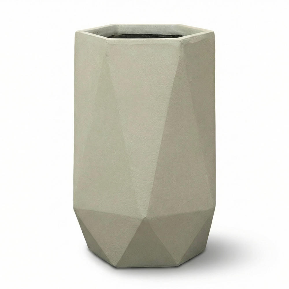 Betonblumentopf PRISME – Beige - L (32 x 44 cm)