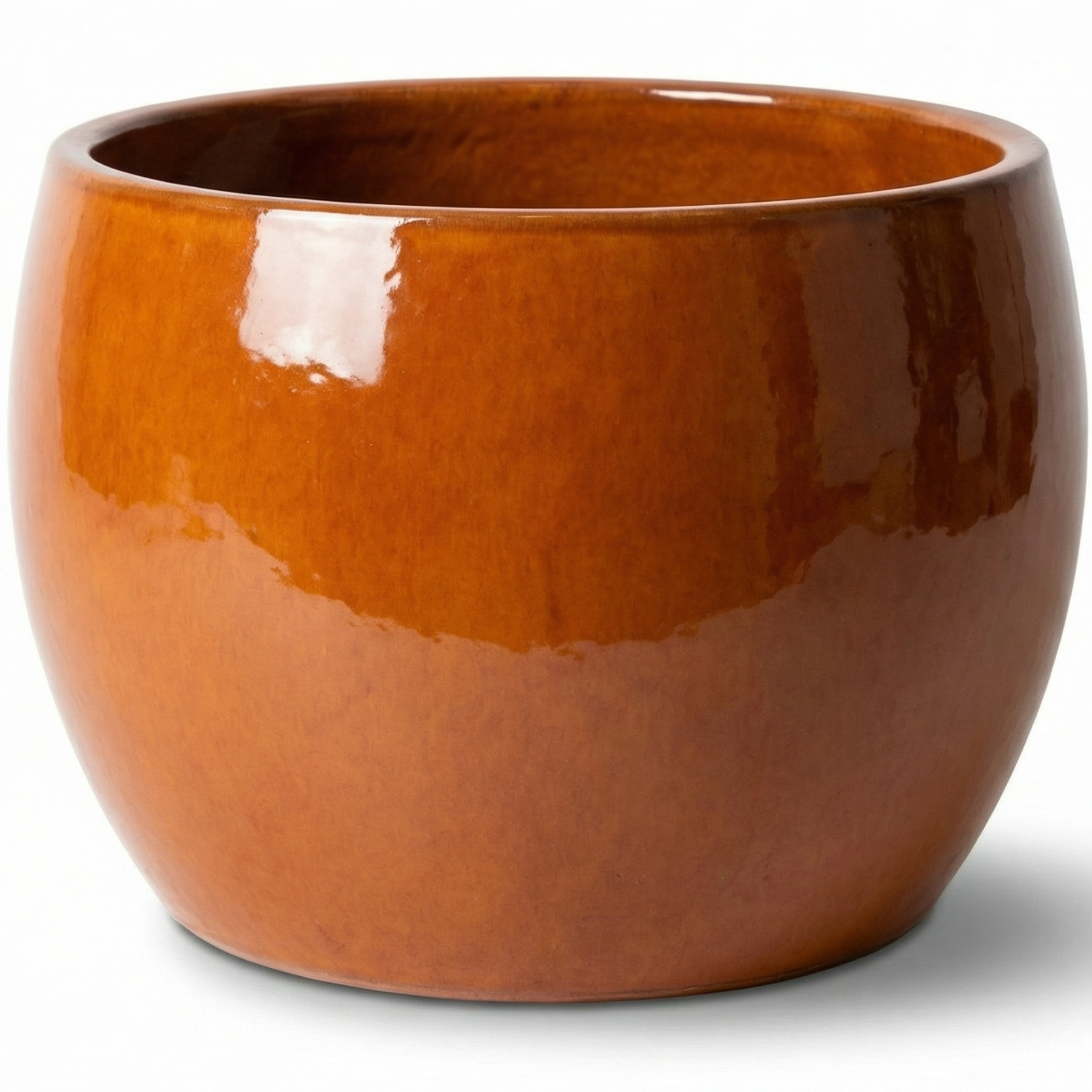 Keramischer Blumentopf ROMULUS Tropická oranžová – Provencelia, handgefertigt, frostbeständig
