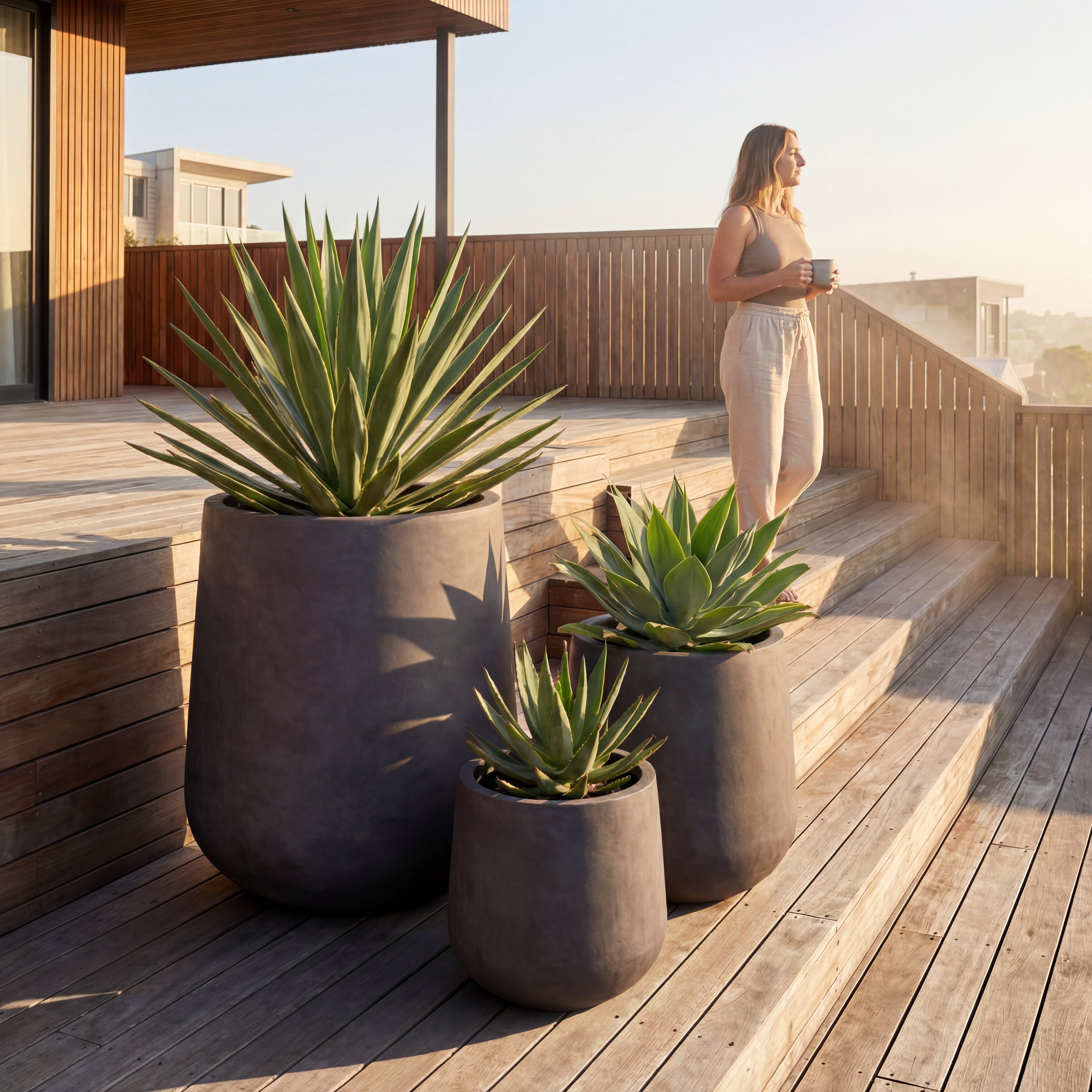 Betonový květináč SILEX - doplňující náhled