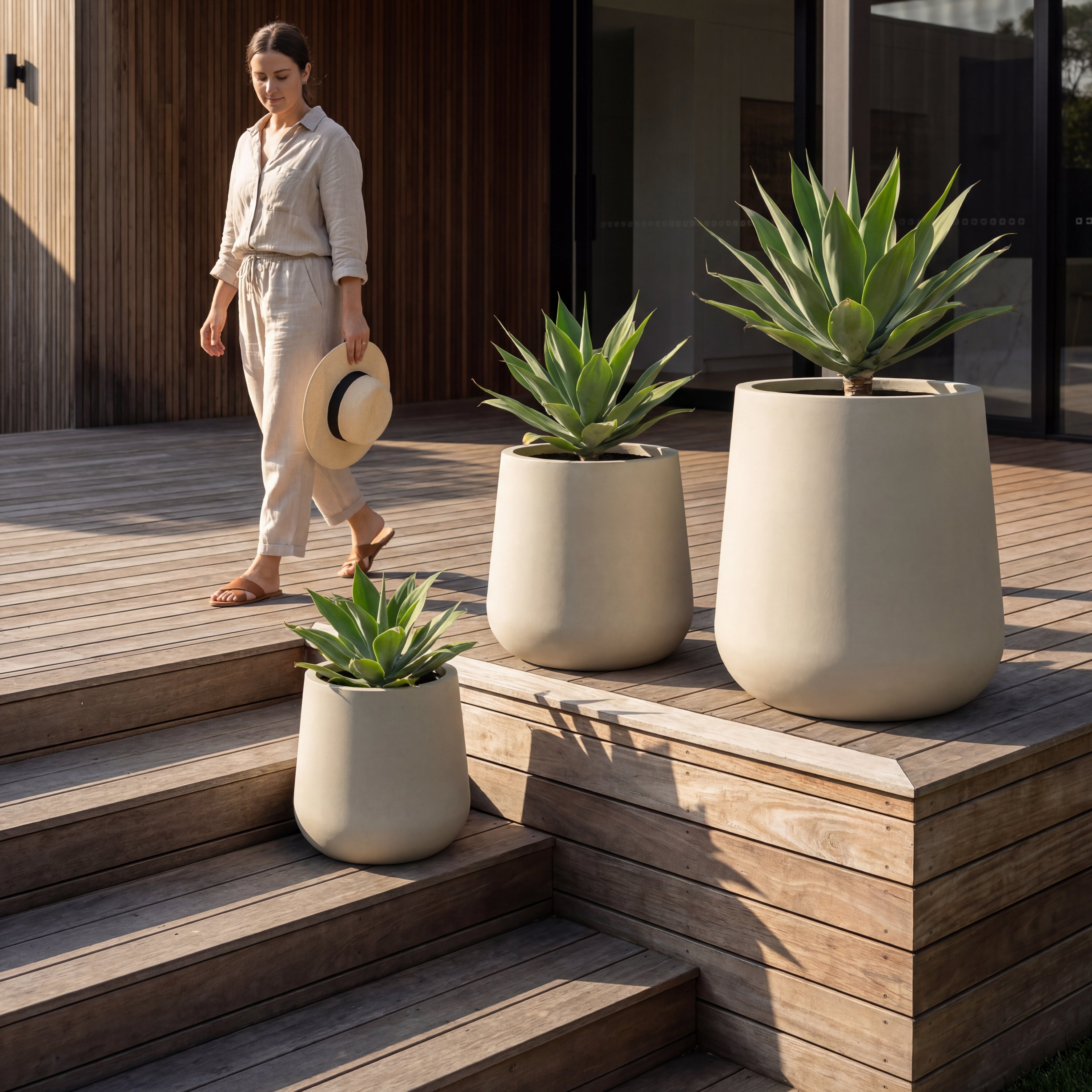 Betonový květináč SILEX - doplňující náhled