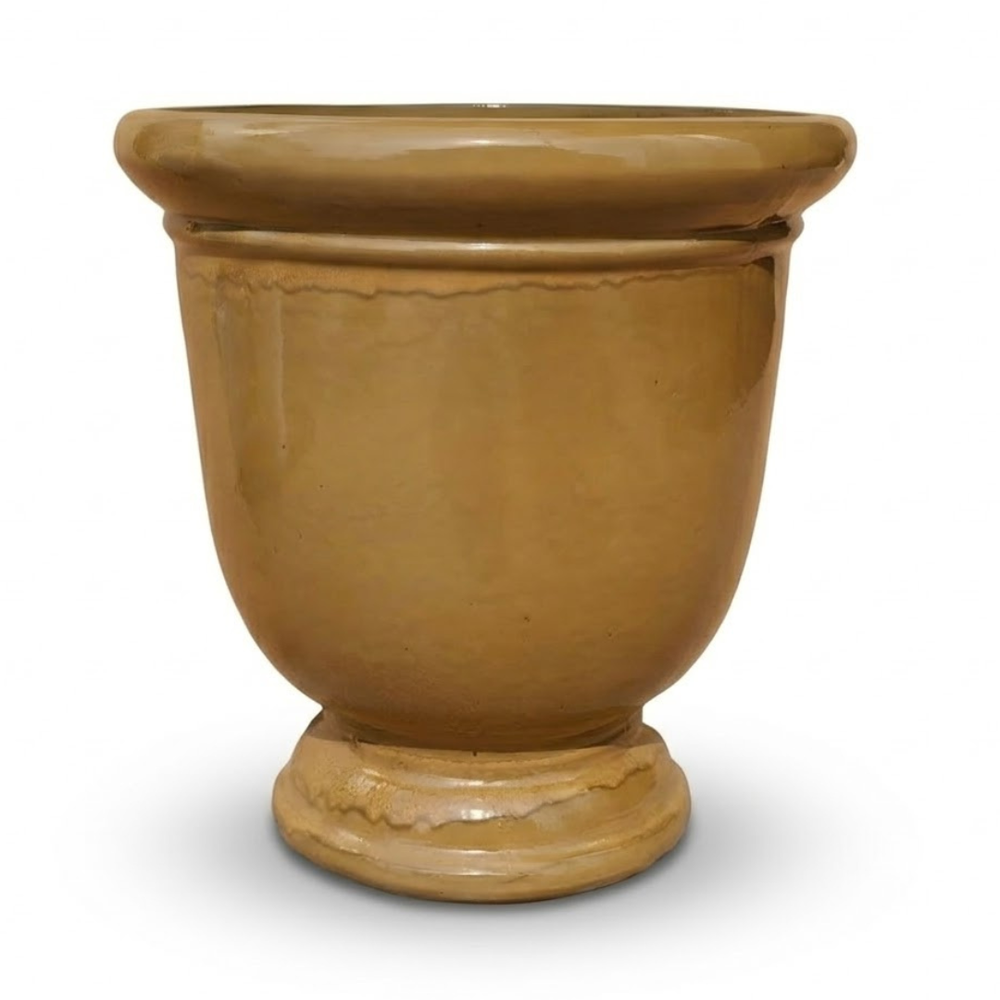 Großer Keramik-Pflanzkübel Titan - Wüstengelb - L (53x55cm)